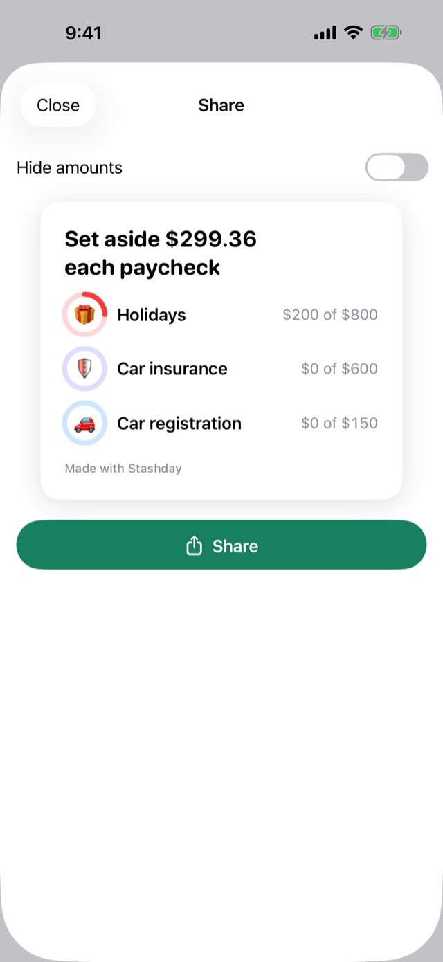 A summary card you can share